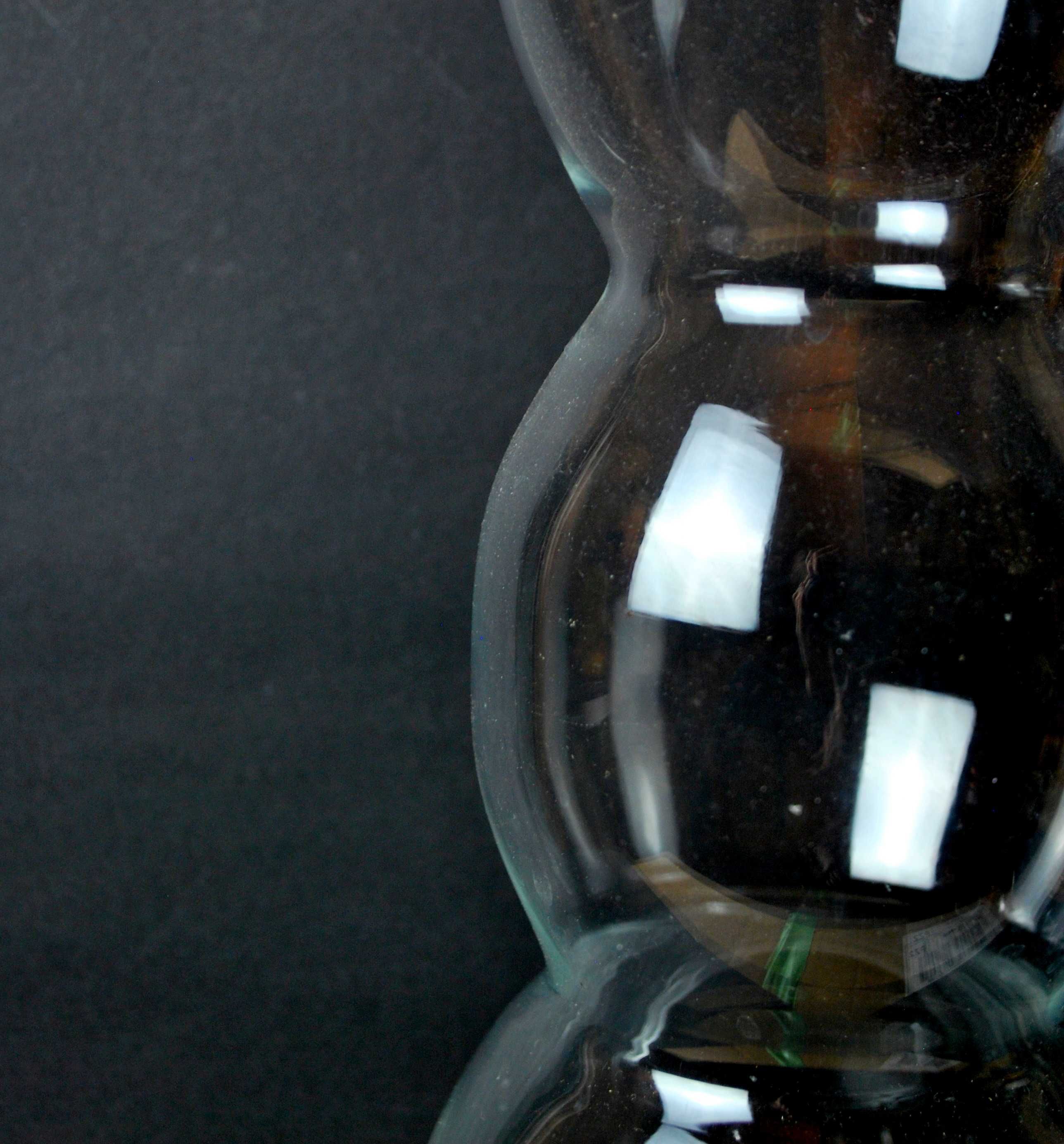 Duzy wazon modern bałwanek szkło