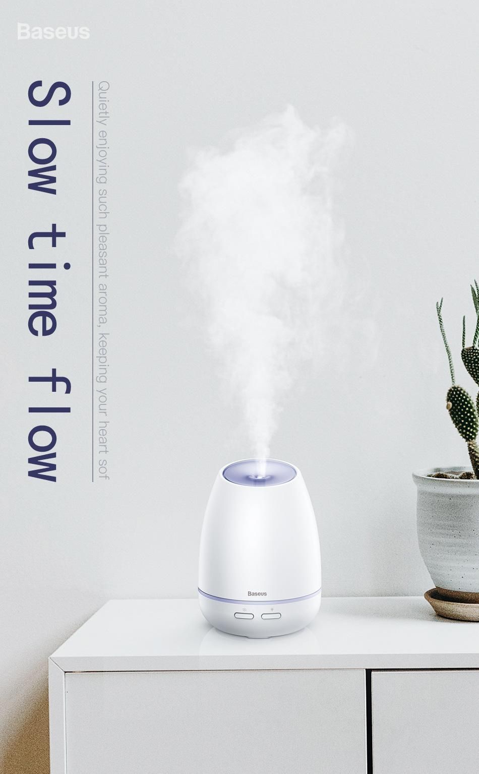 Зволожувач ароматизатор повітря Baseus Aroma Diffuser з підсвічуванням