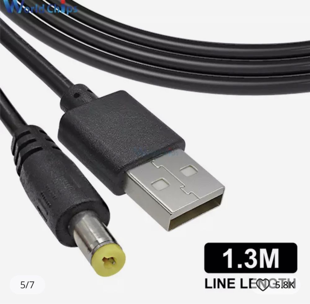 Перетворювач напруги з 5В USB на 12В 5.5х2,1 для роутерів та інше