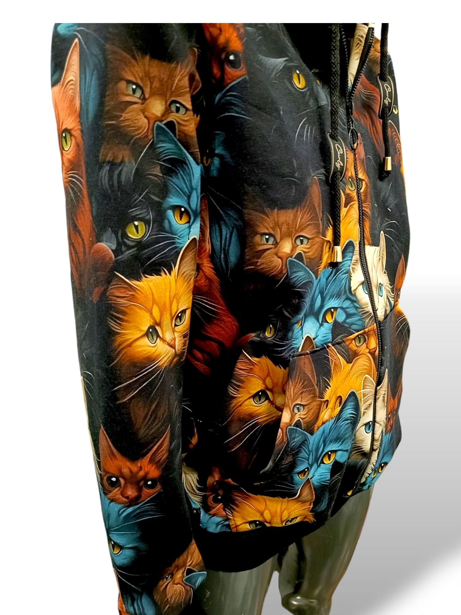 Bluza handmade koty bawełna