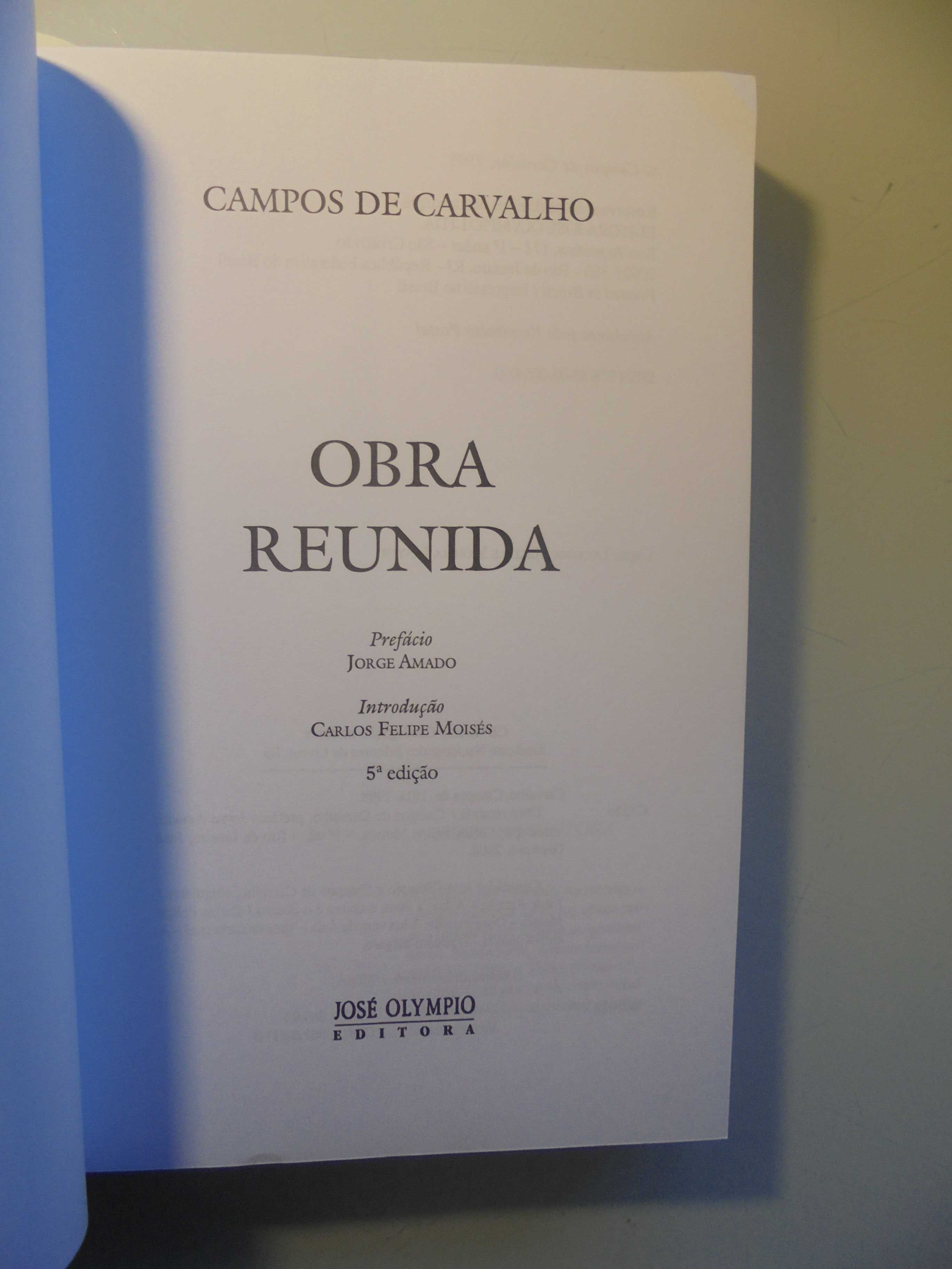 Carvalho (Campos de);Obra Reunida