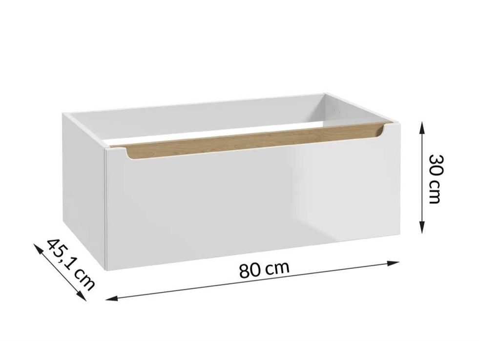 Szafka łazienkowa wisząca Stilla 80x30x45.1 Defra