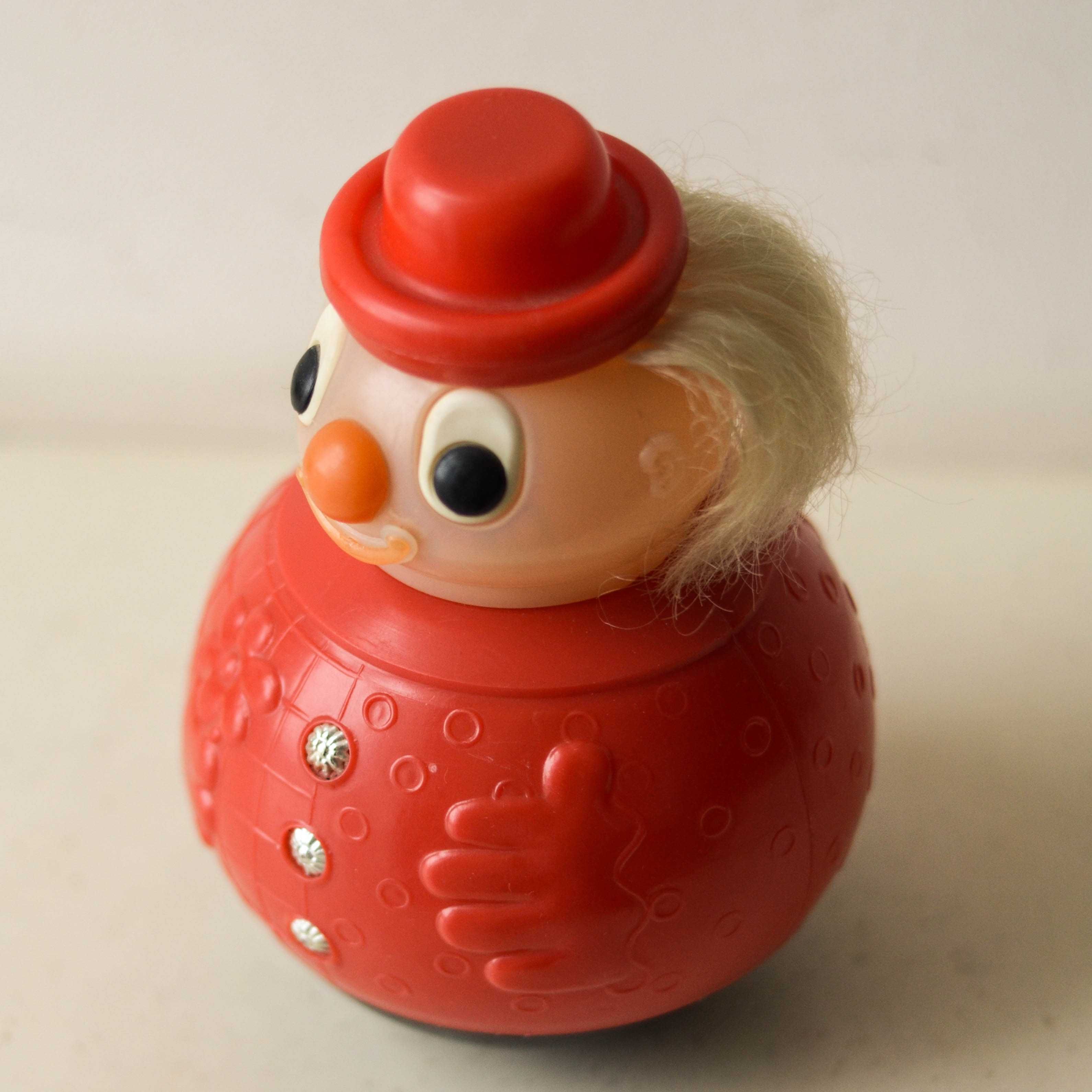 Коллекционная неваляшка Клоун из СССР, Советская винтажная игрушка