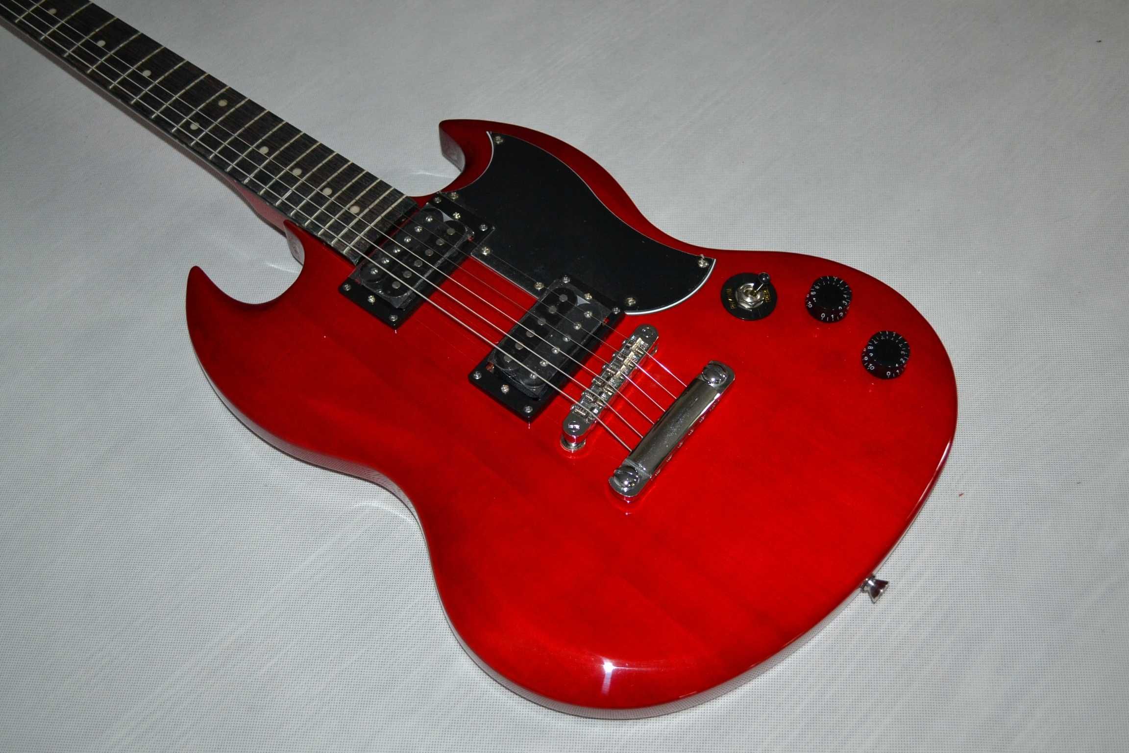 Harley Benton DC-200 Cherry nowa gitara elektryczna SG - USTAWIONA!