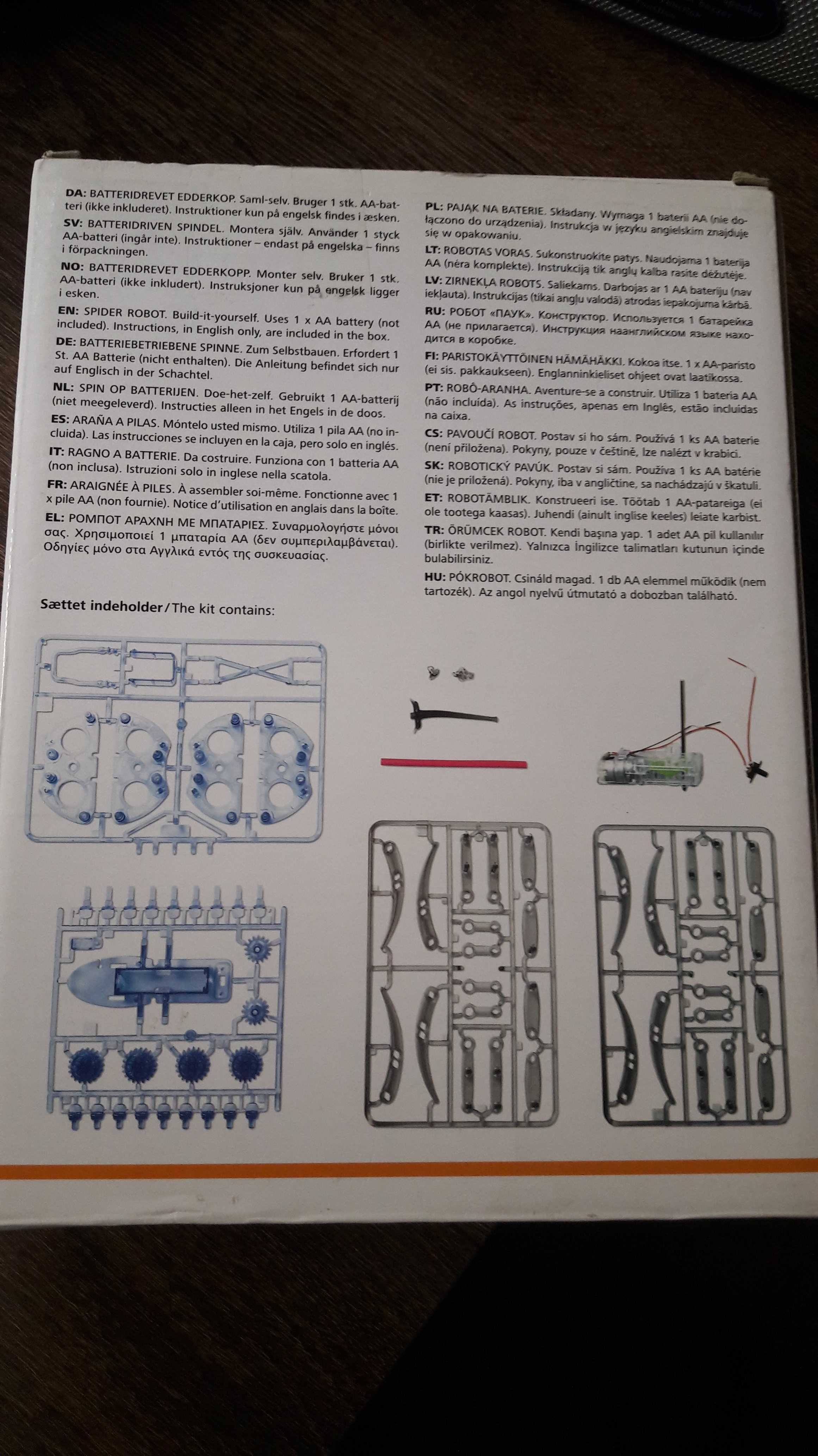 Inteligentny robot-pająk DIY, zabawka dla dziecka 10+