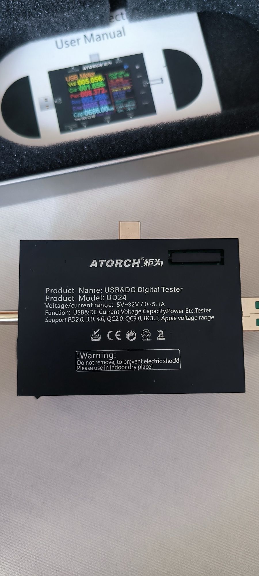 Atorch ud24 USB DC тестер