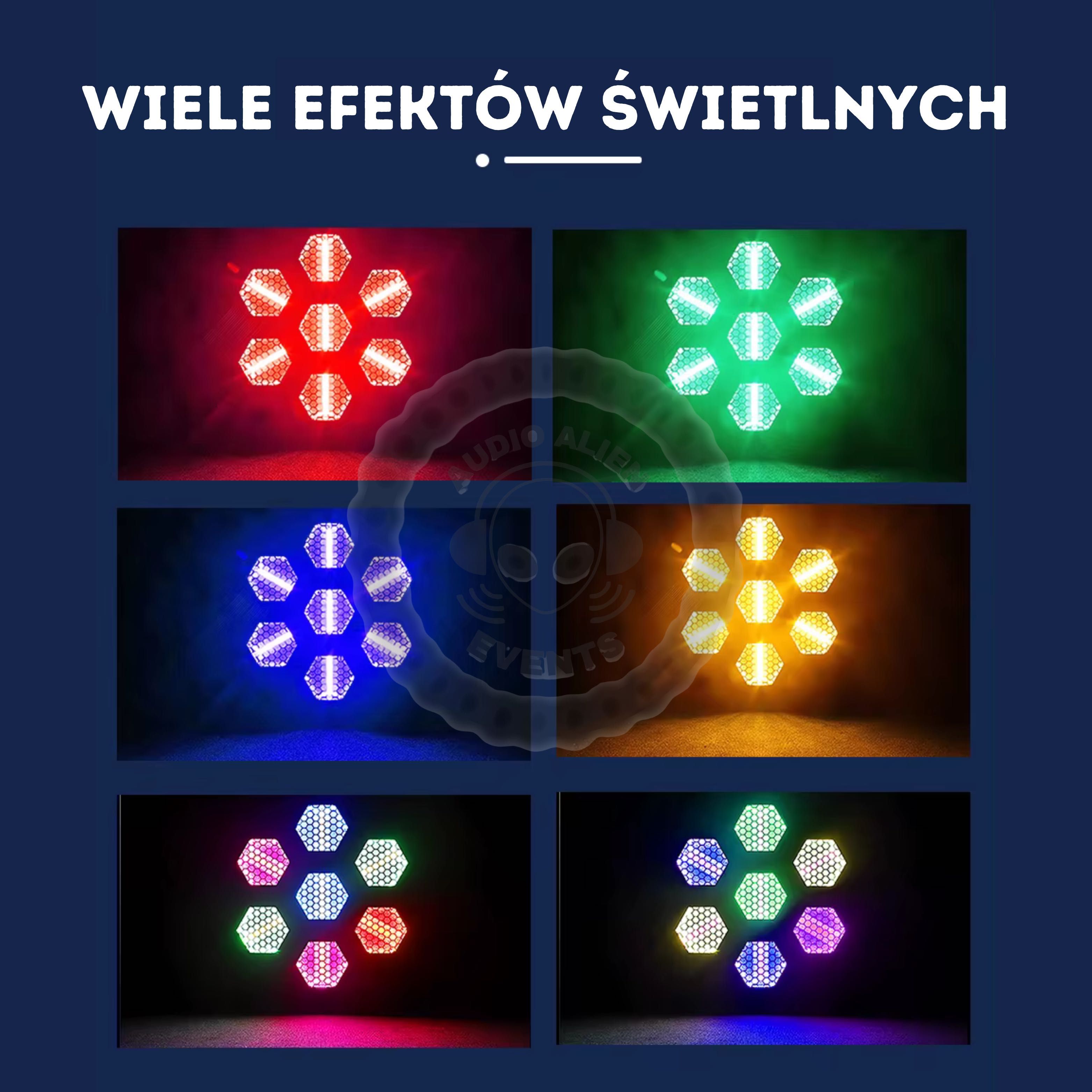 Sceniczna Lampa Retro YUER Lights DJ DMX 7 Świateł
