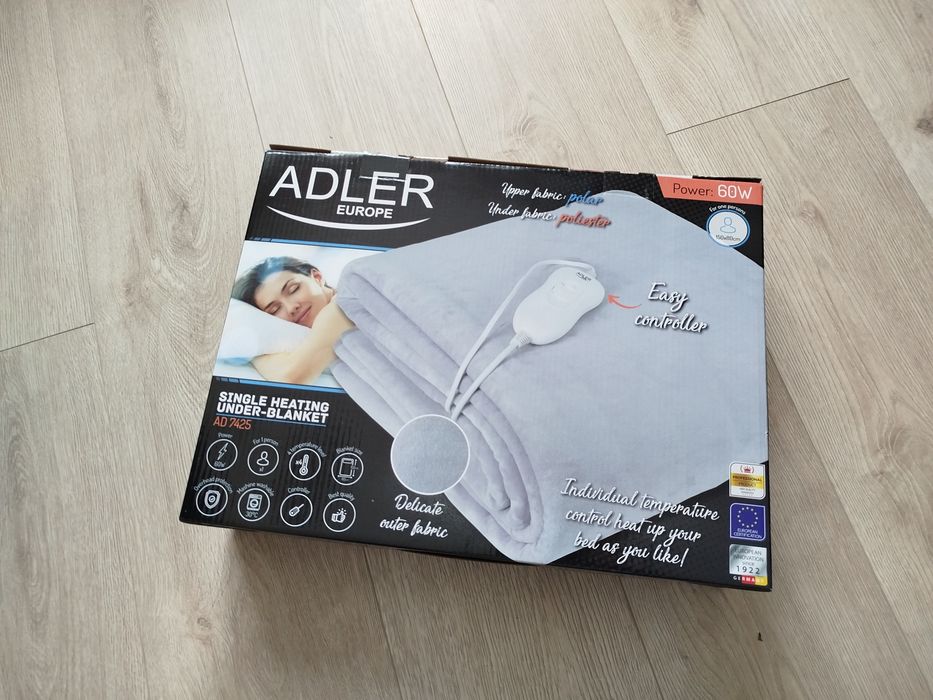 Podkładowy koc elektryczny Adler 150x80 nowy