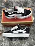 Кроссовки кеды молодежные чёрно-белые Vans Knu Skool Black White