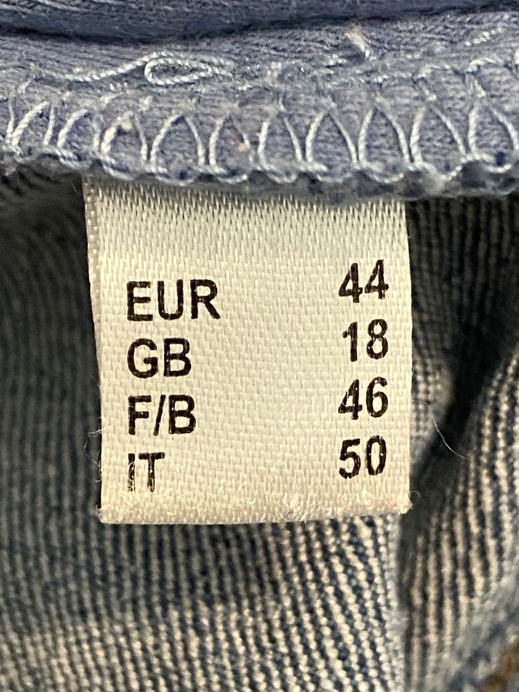 44 XXL Dżinsowe jeans spodnie ciążowe rybaczki niebieskie