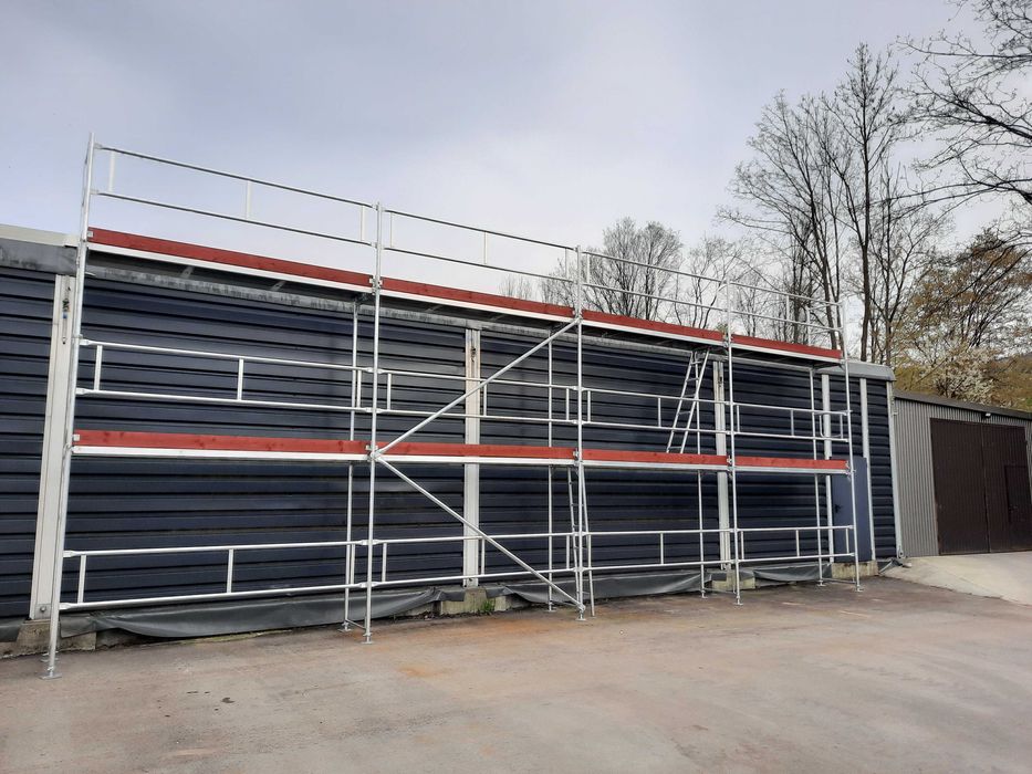 Rusztowanie aluminiowe 78m2 6x12m lekkie typ Plettac P70 nowe Pletak