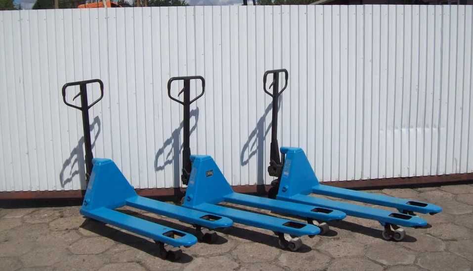 Wózek paletowy ręczny używany paleciak masztowy elektryczny sztaplarka