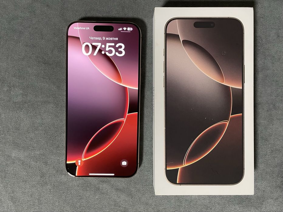 iPhone 16 Pro Max 256GB Desert Titanium • Neverlock • Фізична SIM