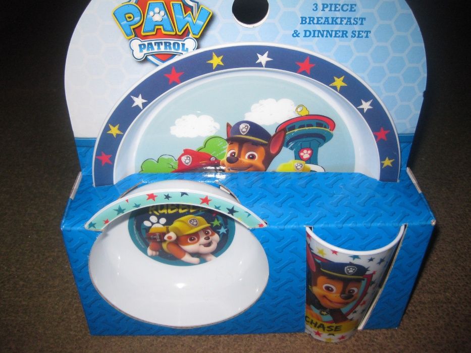 Set Pequeno Almoço e Jantar do "Paw Patrol" Novo e Embalado!