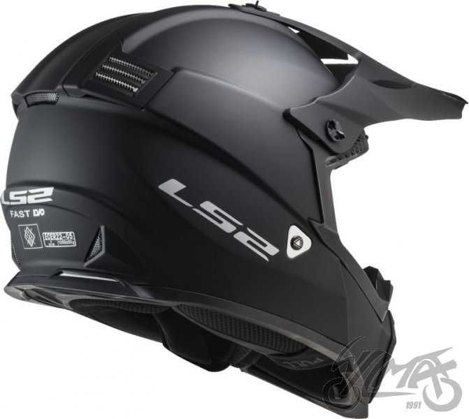 kask LS2 MX437  FAST EVOI MATT BLACK crosowy enduro