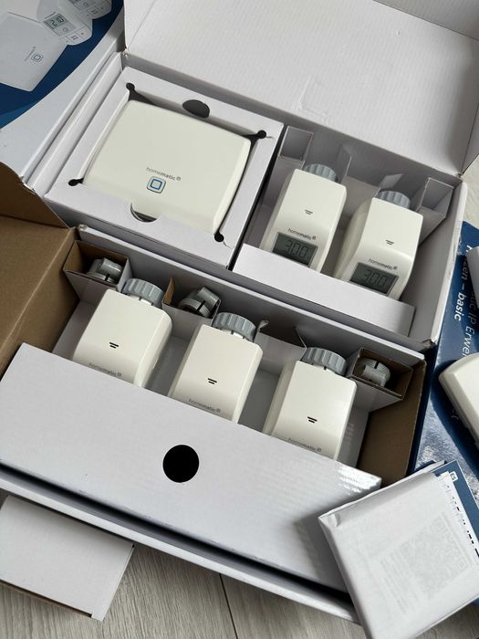 Homematic IP 5x głowica termostatyczna, 2x centrala wifi, ip