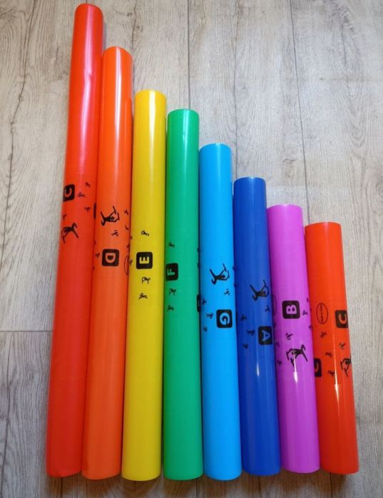 Діатонічні дзвоники, музичні палки, бубен,маракаси