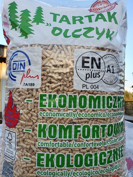 Pellet Olczyk Lava Igła Allaska Karoń Biopel brykiet bukowy  pellet A2