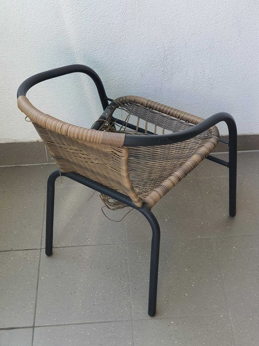 2 krzesła - metalowa rama krzesło ogrodowe balkonowe, itp.