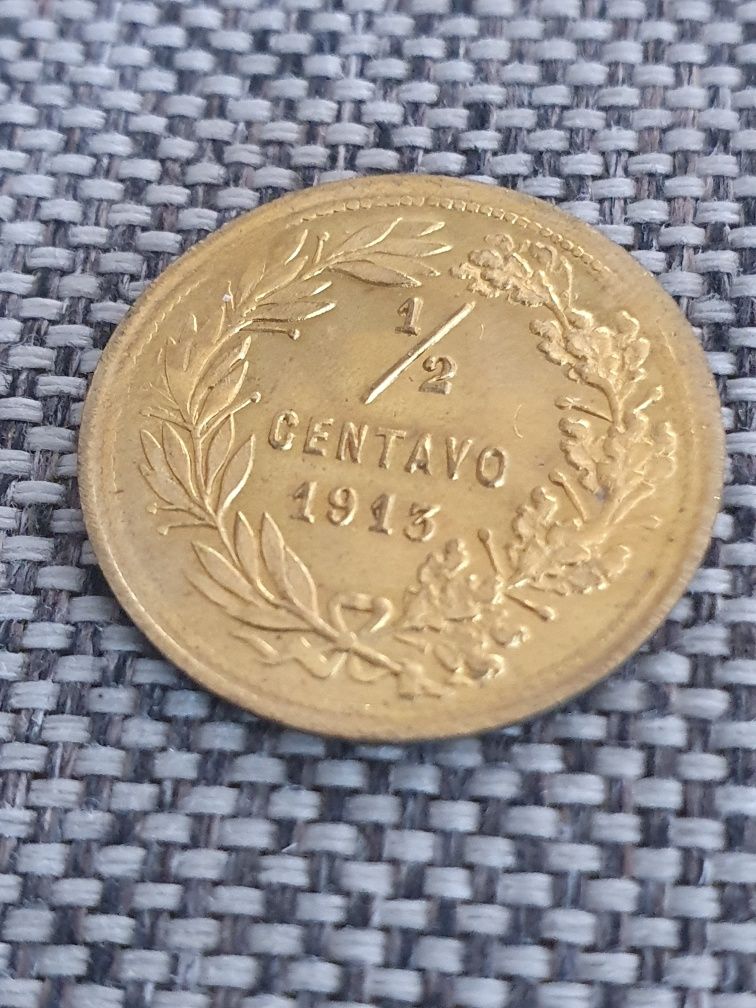 Moeda Metálica, 1/2 centavo - Ponte D. Luis I - 1913