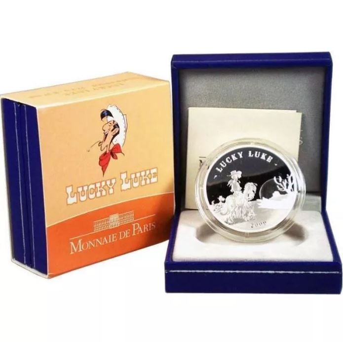 Moeda prata 10 euro Lucky Luke França 2009 – proof