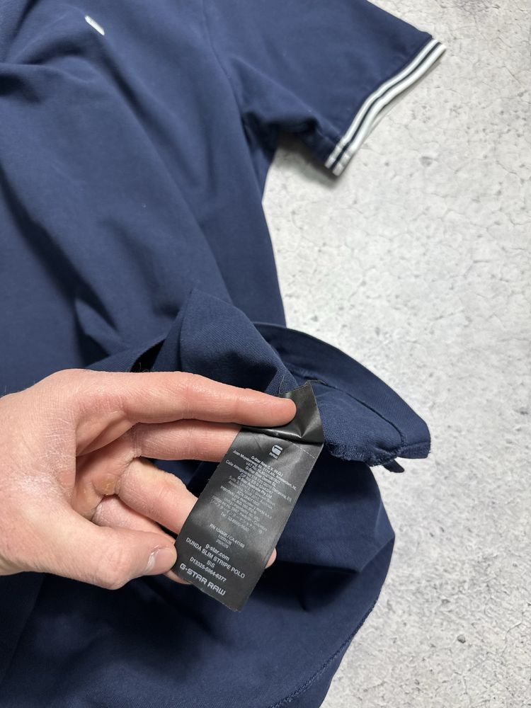 Футболка Поло G Star Raw Оригинал M-L Темно-Синяя
