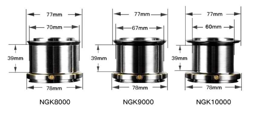 Катушка NGK 8000-9000-10000 Коропова Рибалка