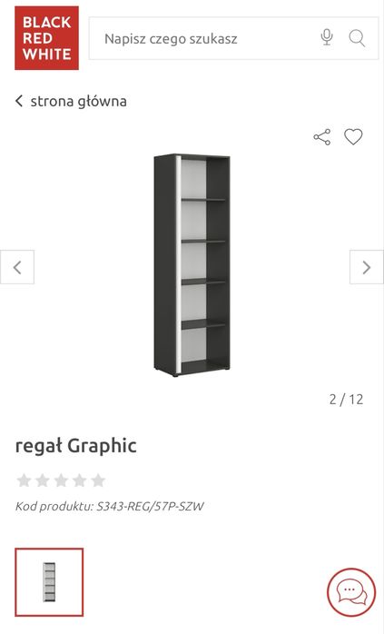 Komoda 2szt, regał 2m BRW Graphic