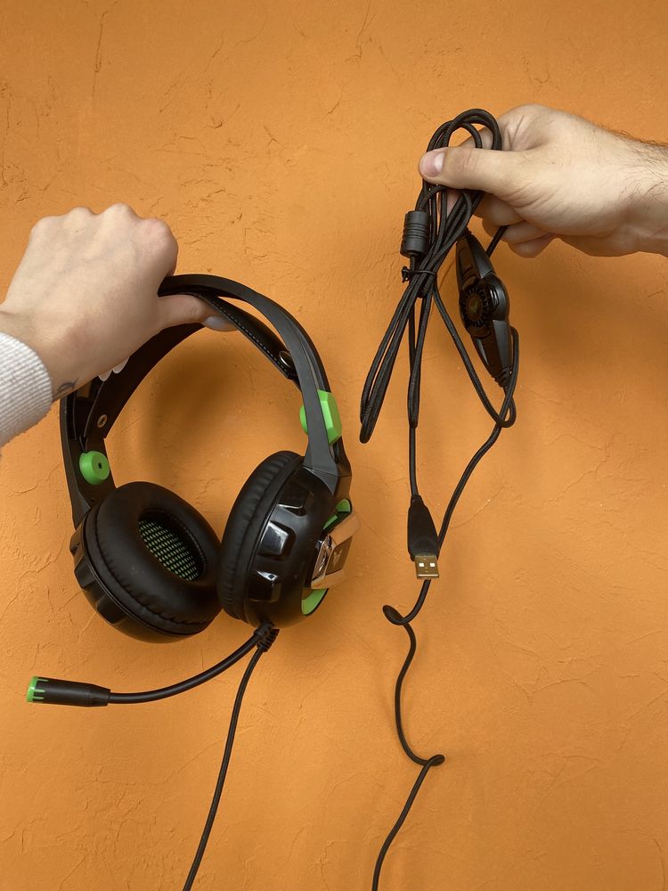 Навушники Crown Gaming Headset CMGH-3102 Green