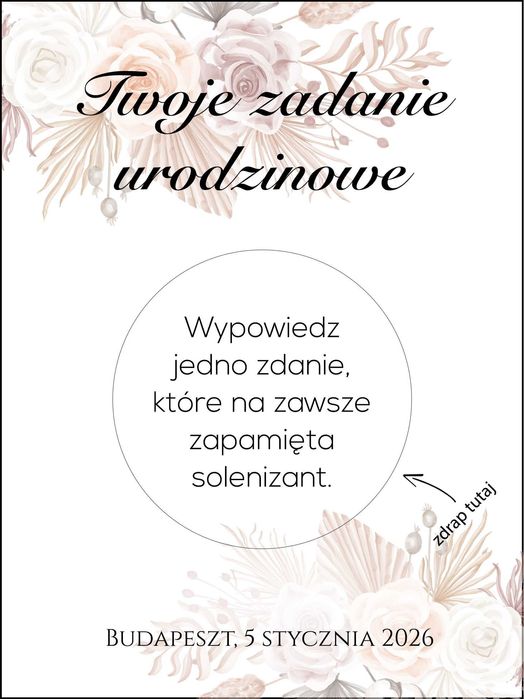 zdrapki z zadaniami 20 szt