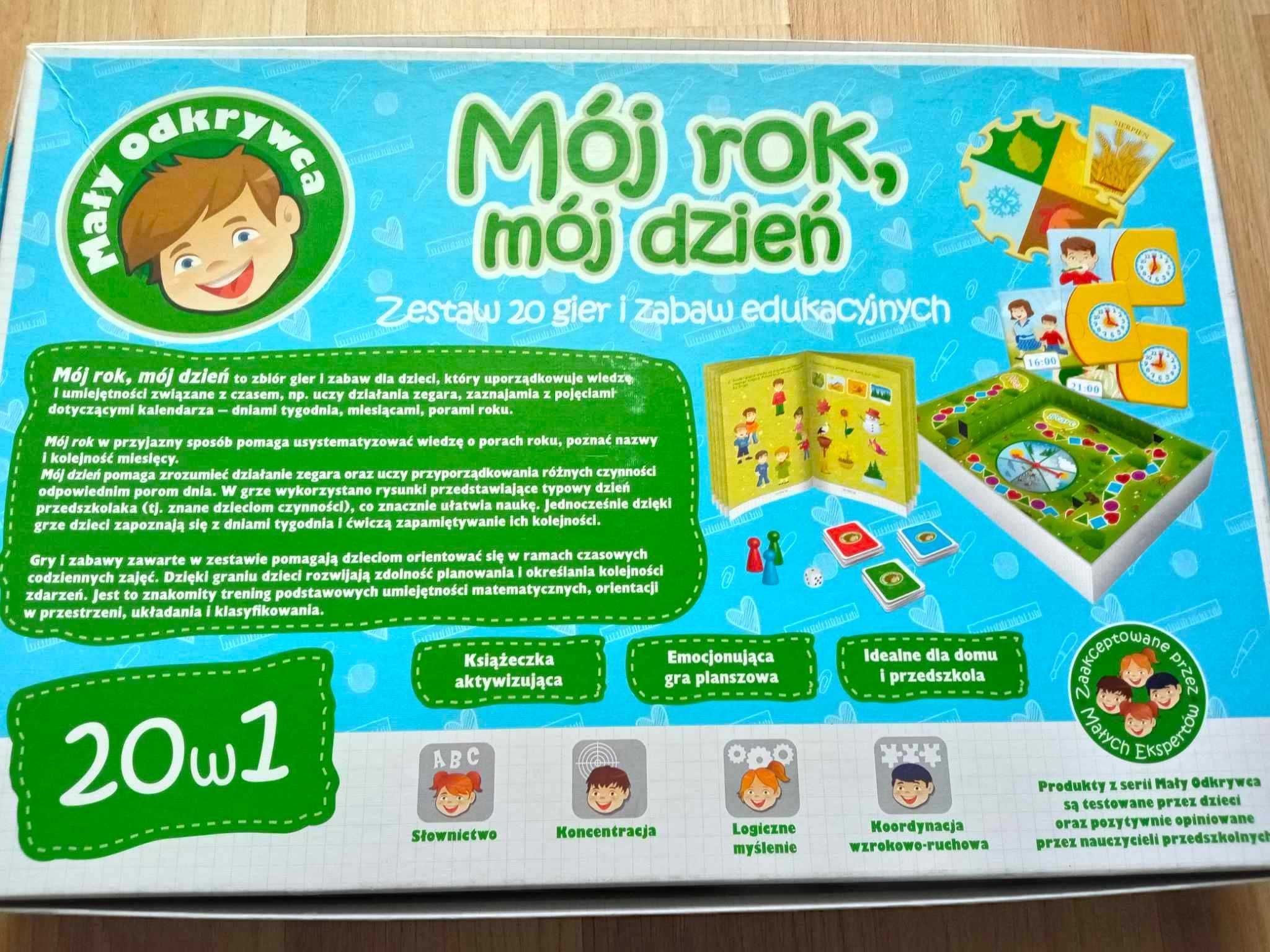 Trefl, Mały Odkrywca, Mój rok, mój dzień, gra edukacyjna, puzzle
