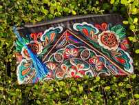 Carteira/ Mala/ Clutch Estilo Étnico - Nova