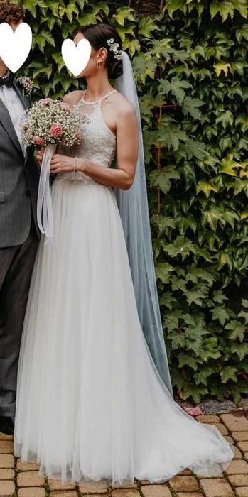 Suknia ślubna  Gdańsk XS/S tiul jedwabny