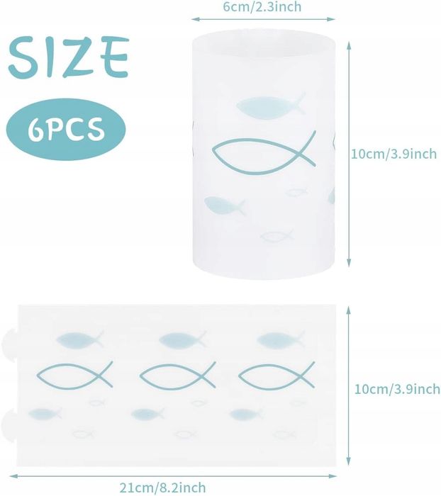 Mini Lampiony Składane Rybki Na Komunie Komunia Chrzest 6 Sztuk