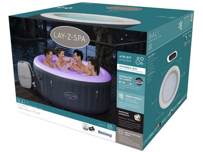 Bestway джакузі LayZSpa BALI LED світильник на 4 місця 60009