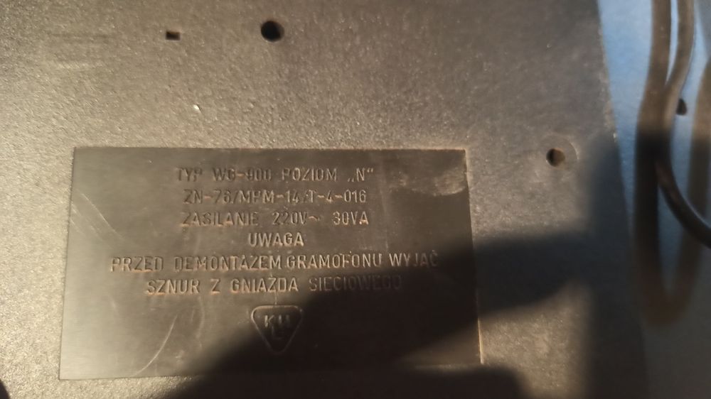 Gramofon Hgs wc-900 uszkodzony