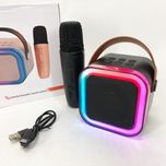 Портативна колонка з караоке мікрофоном та RGB підсвічуванням