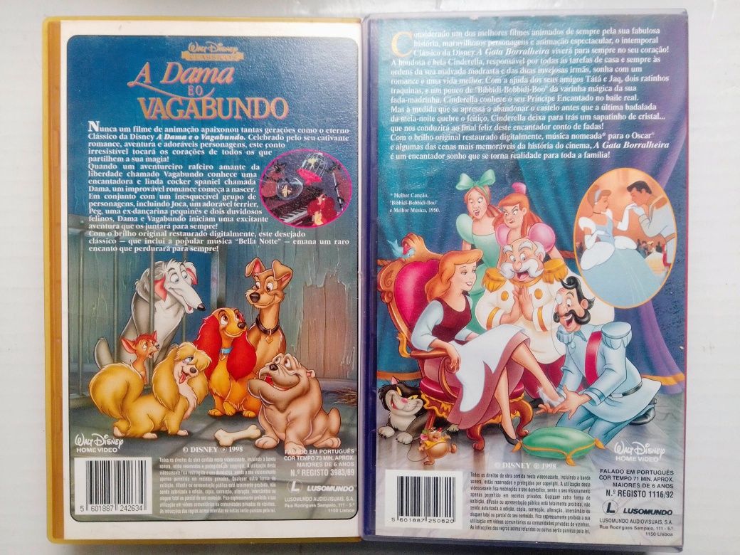 Cassetes VHS as duas 6€.