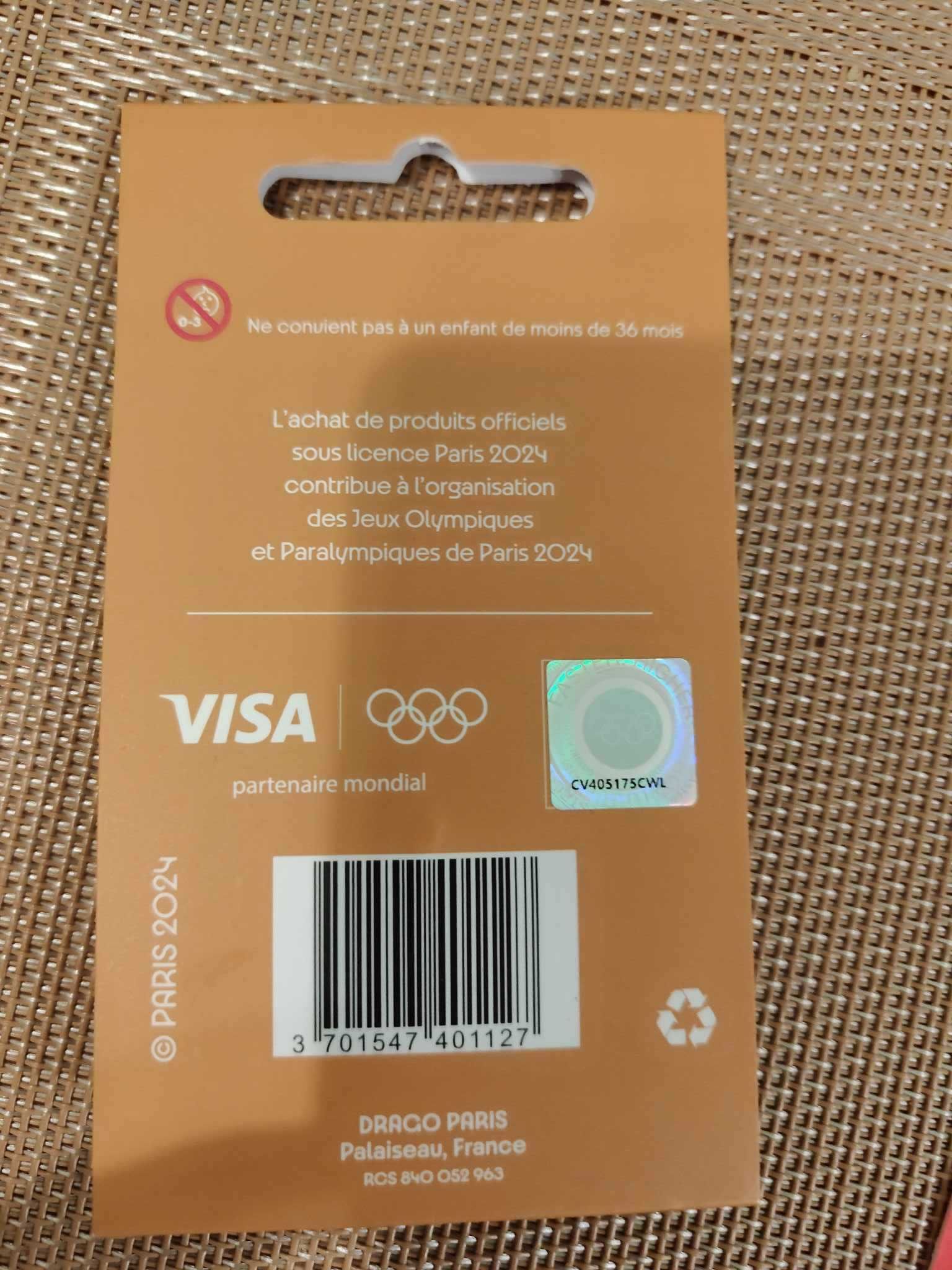 Odznaka Igrzyska Olimpijskie Paryż 2024 oficjalne logo, okrąg.