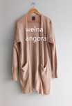Riccovero długi kardigan wełniany wełna angora premium S/M