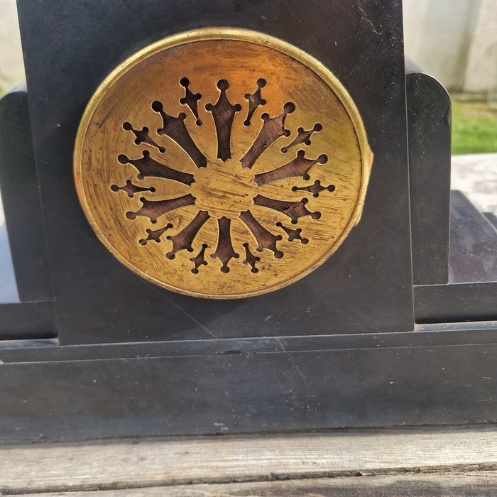 Stary Zegar Kominkowy (Marmur-Brąz)