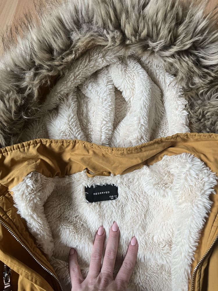 Parka Reservd rozmiar 36 kolor Musztardowy