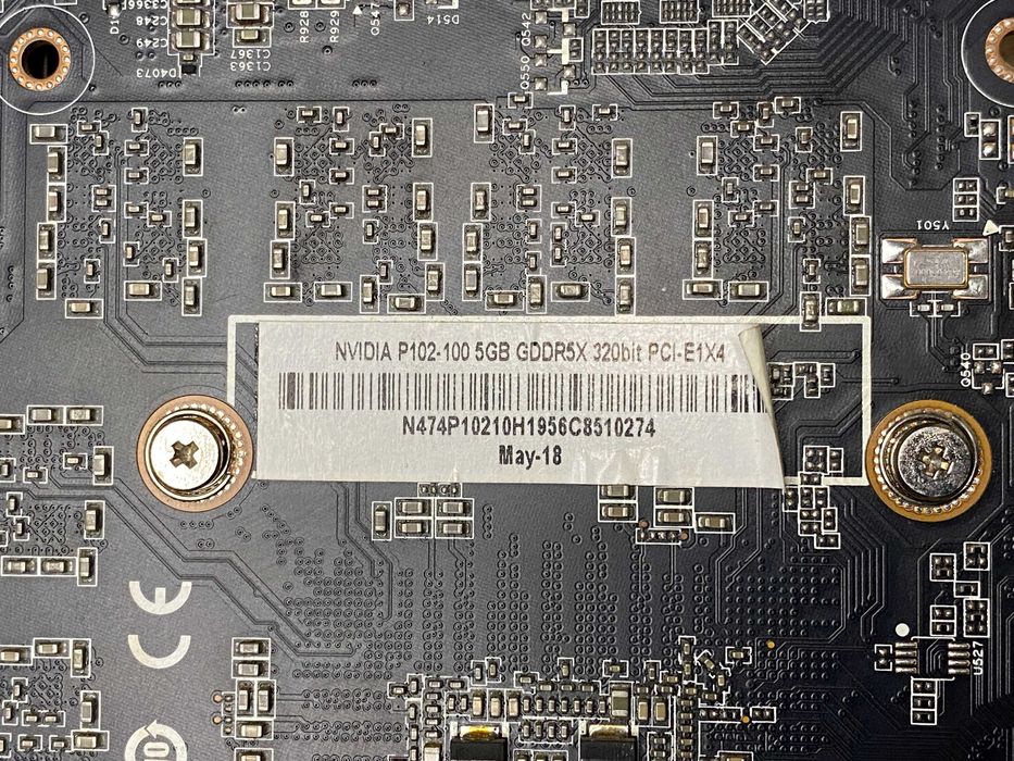 Używana sprawna karta graficzna do kopania P102 100 (10GB ram)