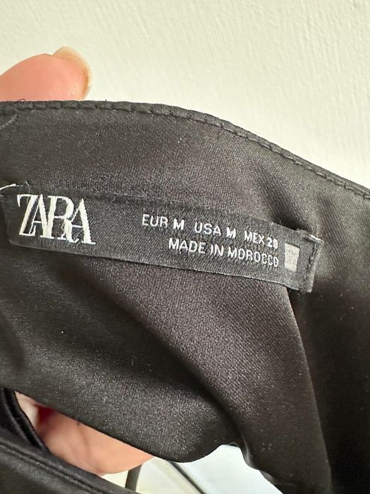 Платье коктейльное  черное шелк ZARA