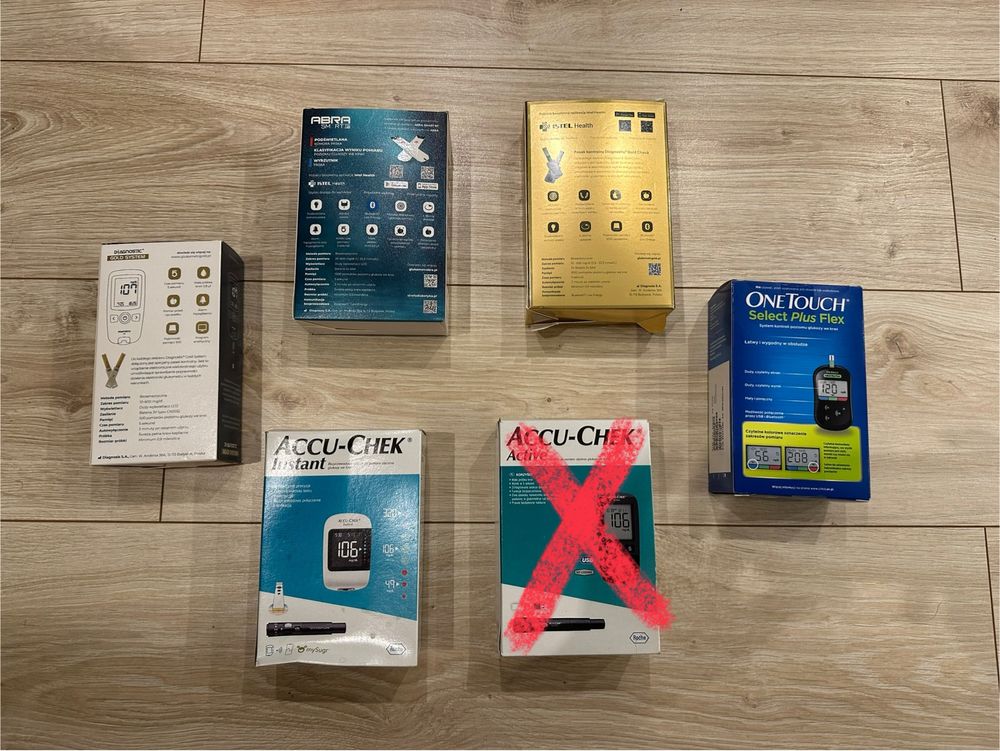 Glukometry accu-chek, abra, onetouch
