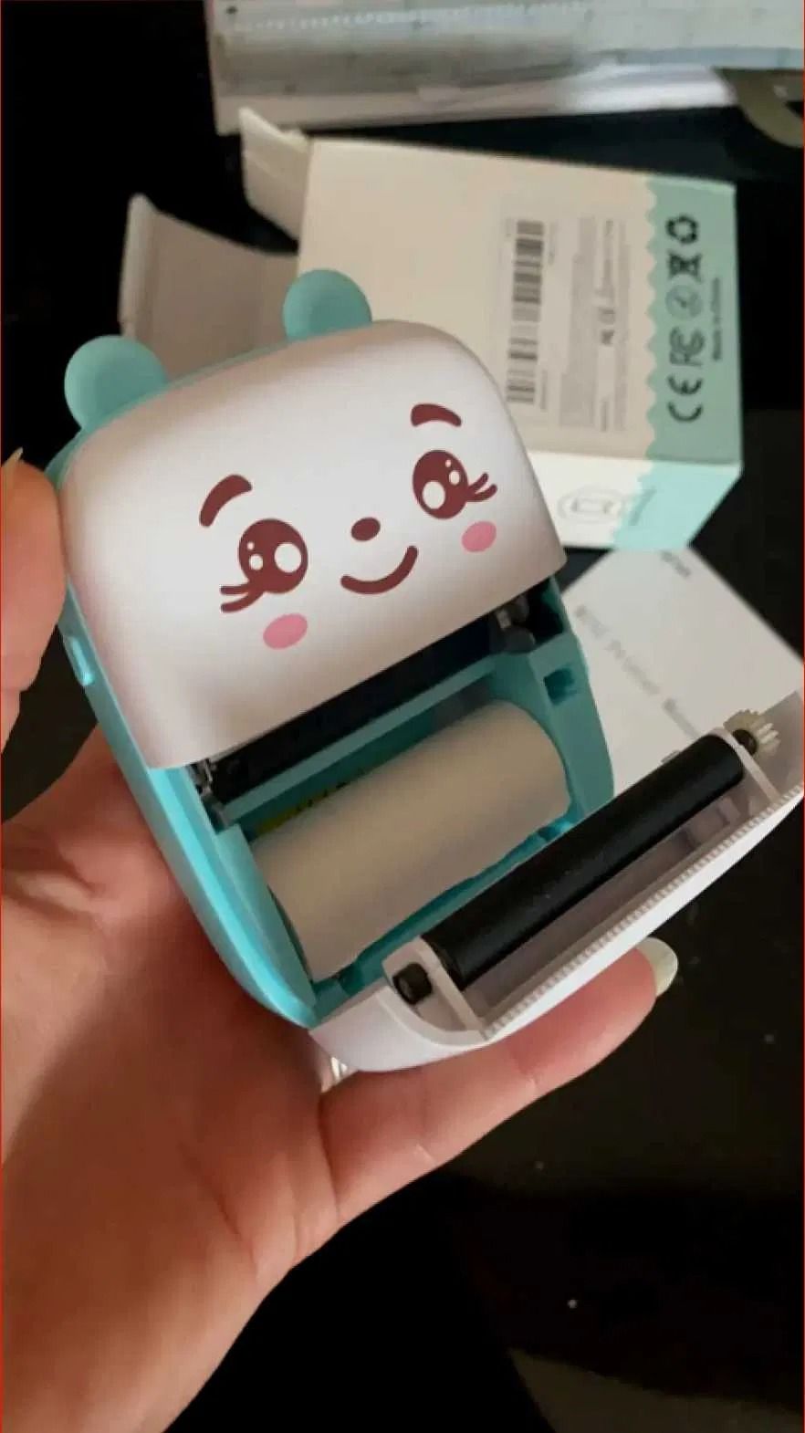 Мини-термопринтер Bluetooth-принтер с 1 рулоном бумаги