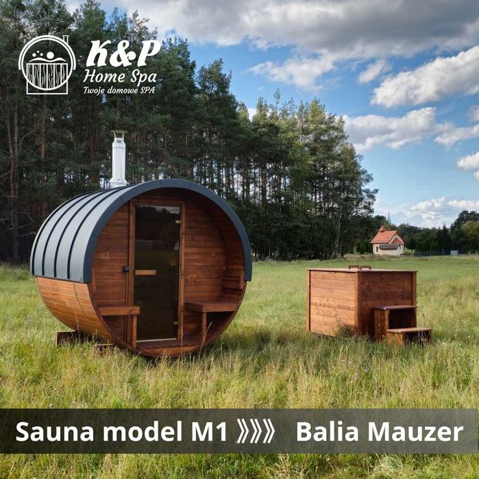 Sauna ogrodowa Beczka PREMIUM M1