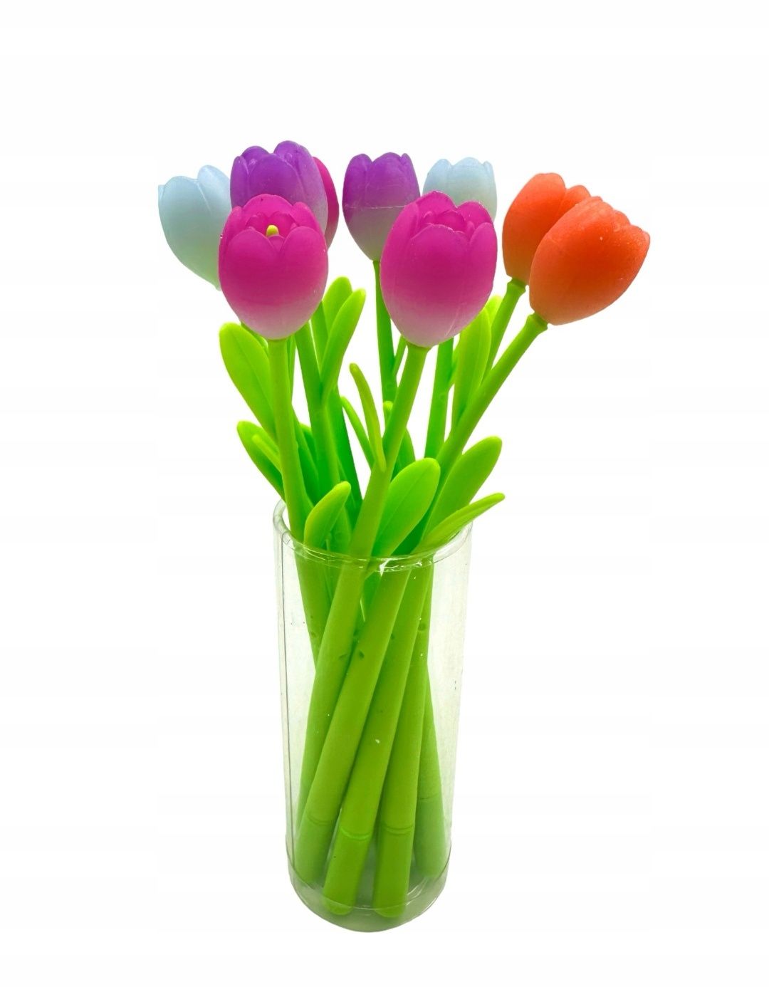 Długopis, cienkopis żelowy, kwiatek, tulipan