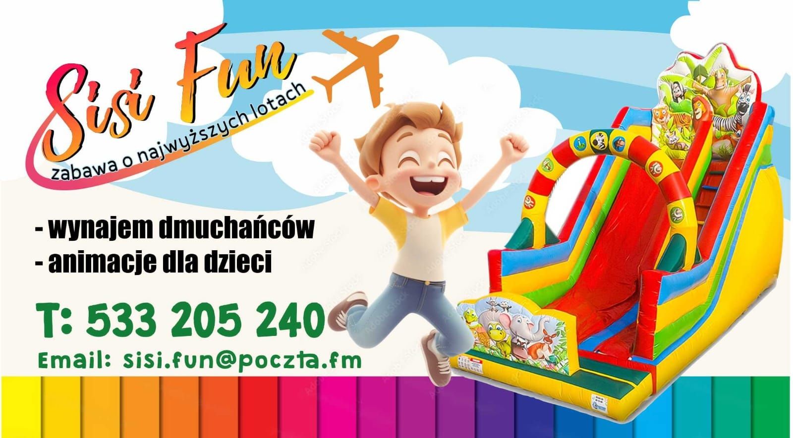Wynajem dmuchańców, animacje dla dzieci Zator