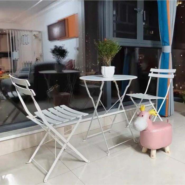 Zestaw Mebli Ogrodowych z Poduszkami BADALONA Bistro Składane